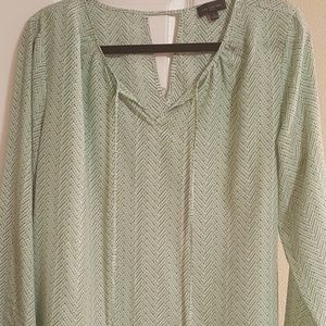 Sea Green top with gold trim